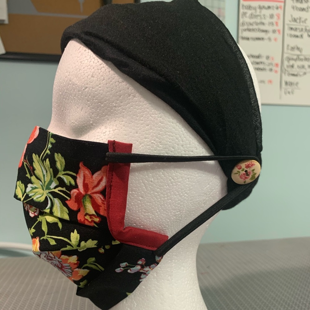 Handmade face mask with headband